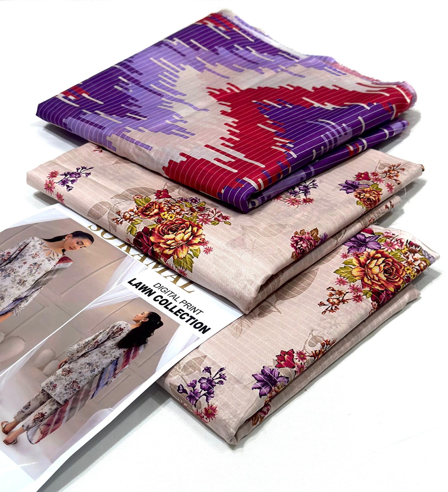 PRINTED 2 PC LAWN UNSTICHED | IZM