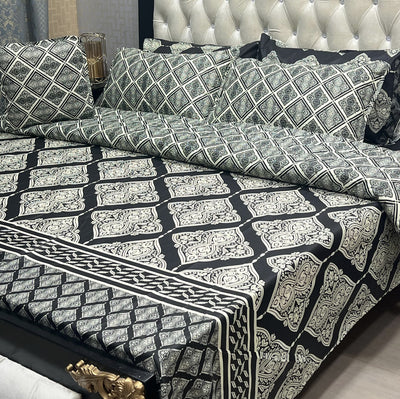 7Pc Printed Comforter Set Bed Sheet | 11 Colors | IZM