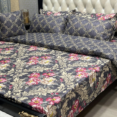7Pc Printed Comforter Set Bed Sheet | 11 Colors | IZM