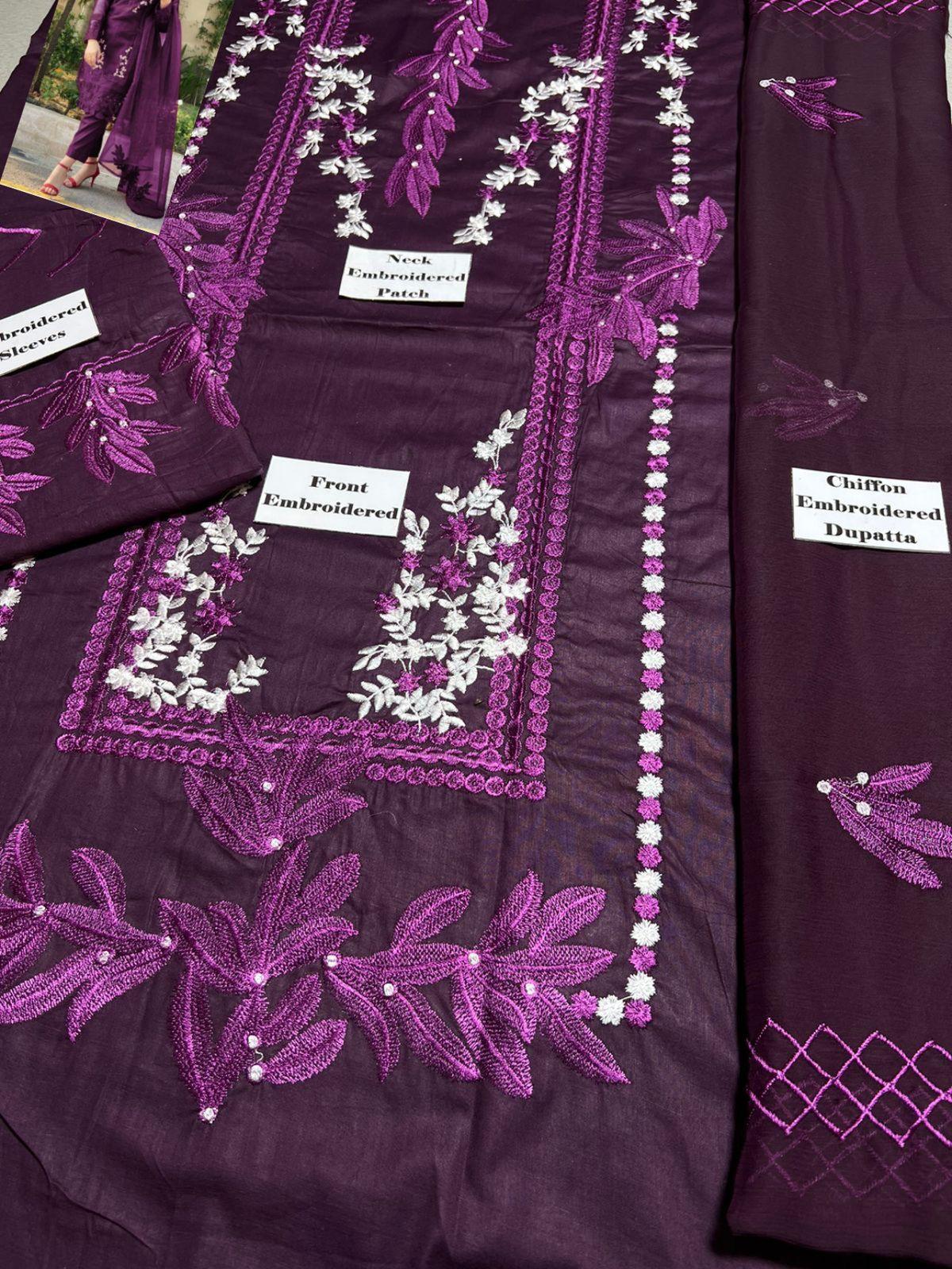Front Full Embroidered NECK EMBROIDERED