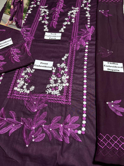 Front Full Embroidered NECK EMBROIDERED