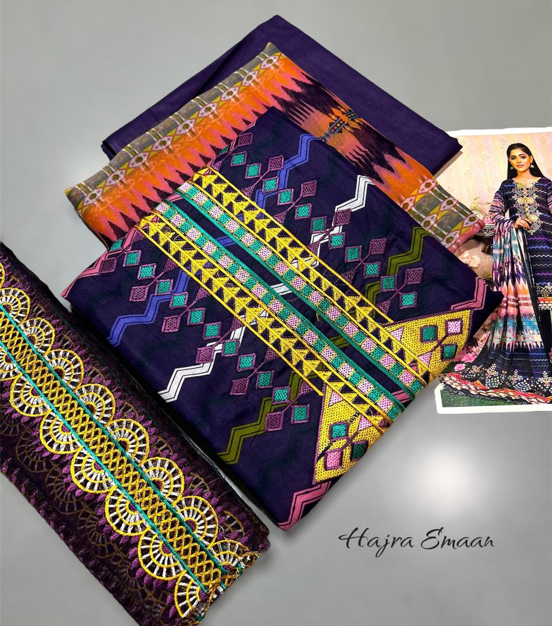 Fabric: Lawn Embroidered 3pc | IZM