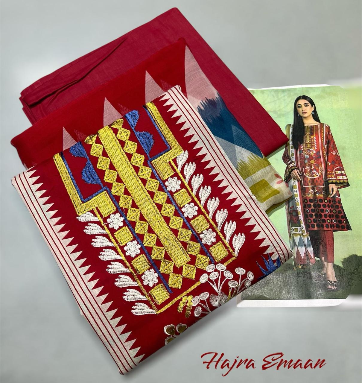 Fabric: Lawn Embroidered 3pc | IZM