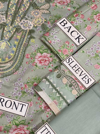 Lawn & Chiffon duppatta 3pcs summer collection | IZM