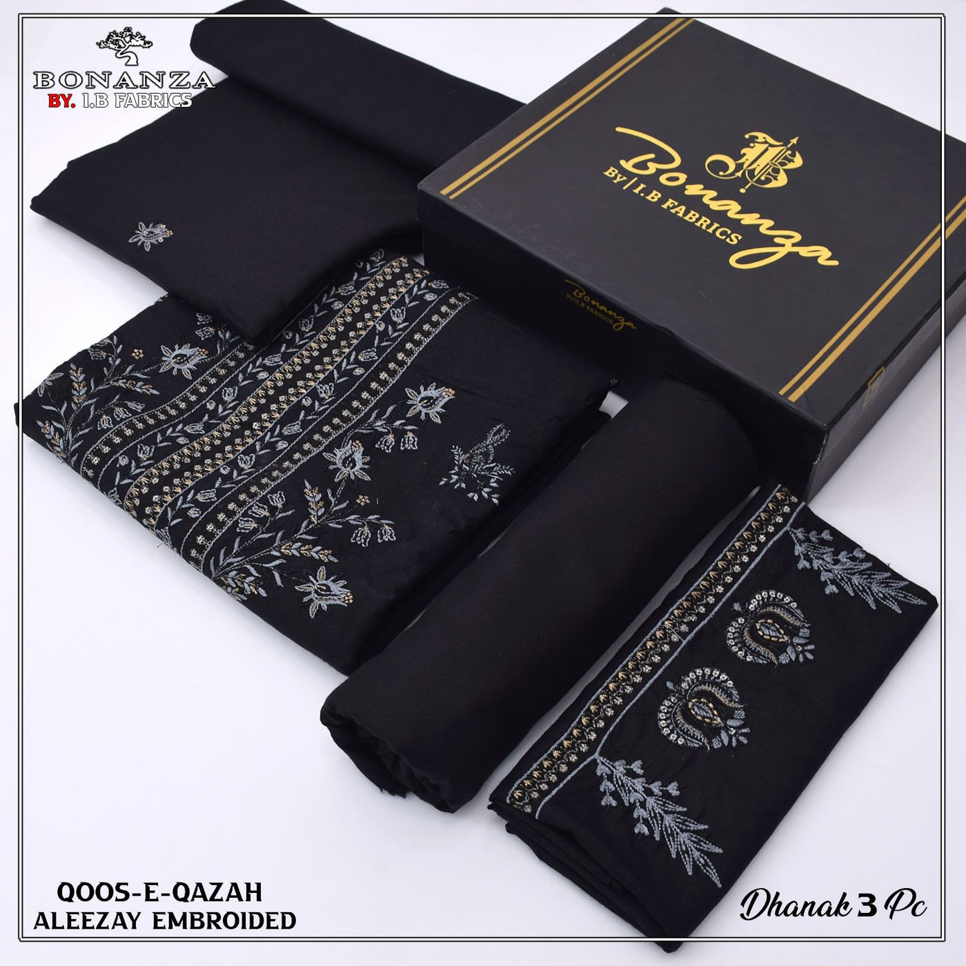 3pc Embriodery Fabric Dhanak | IZM