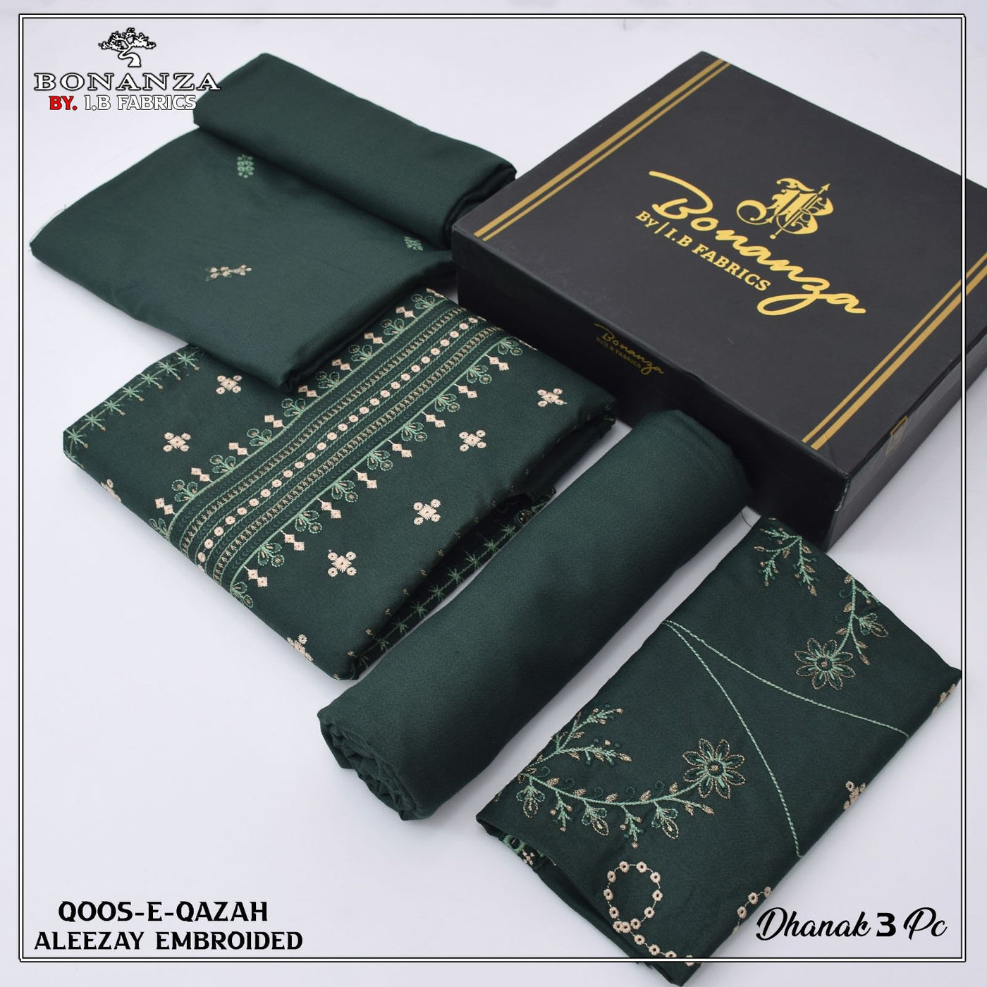 3pc Embriodery Fabric Dhanak | IZM